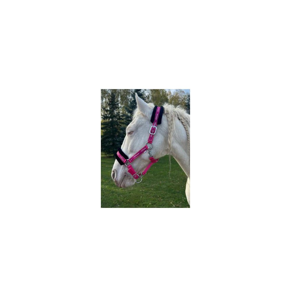 Kantar z Futerkiem Logo Pink&Black HiHorse