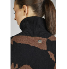 Sweter Damski Wełniany Heritage 24/25 Black-Almond Eskadron