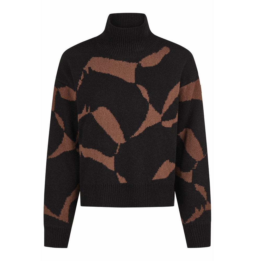 Sweter Damski Wełniany Heritage 24/25 Black-Almond Eskadron