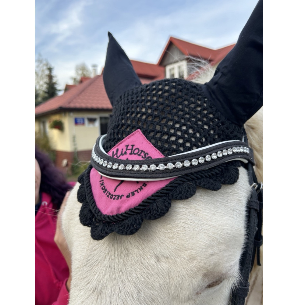 Nauszniki Logo Black&Pink HiHorse