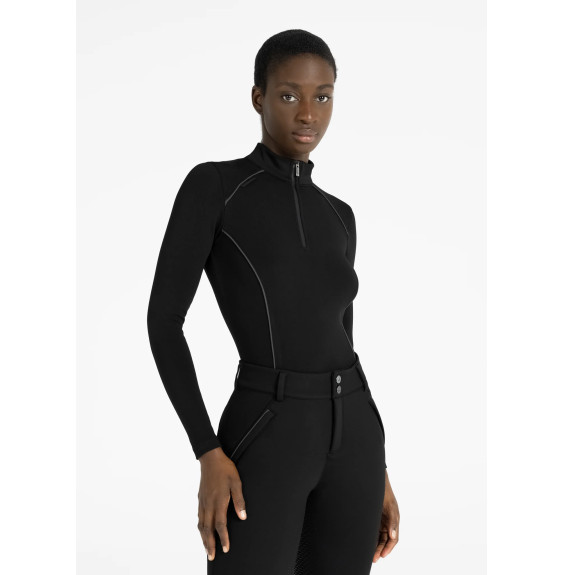 Zimowa Bluzka z Długim Rękawem Arctic Fleeced Base Layer (Black) Maximilian Equestrian