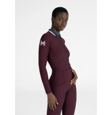 Bluzka z Długim Rękawem Concept Long Sleeve Polo Shirt (Burgundy) Maximilian Equestrian