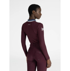 Bluzka z Długim Rękawem Concept Long Sleeve Polo Shirt (Burgundy) Maximilian Equestrian