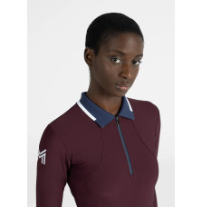 Bluzka z Długim Rękawem Concept Long Sleeve Polo Shirt (Burgundy) Maximilian Equestrian