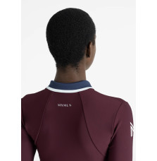 Bluzka z Długim Rękawem Concept Long Sleeve Polo Shirt (Burgundy) Maximilian Equestrian