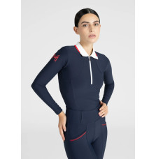 Bluzka z Długim Rękawem Concept Long Sleeve Polo Shirt (Navy) Maximilian Equestrian