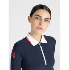 Bluzka z Długim Rękawem Concept Long Sleeve Polo Shirt (Navy) Maximilian Equestrian