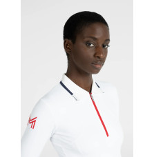 Bluzka z Długim Rękawem Concept Long Sleeve Polo Shirt (White) Maximilian Equestrian