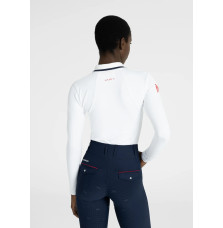 Bluzka z Długim Rękawem Concept Long Sleeve Polo Shirt (White) Maximilian Equestrian