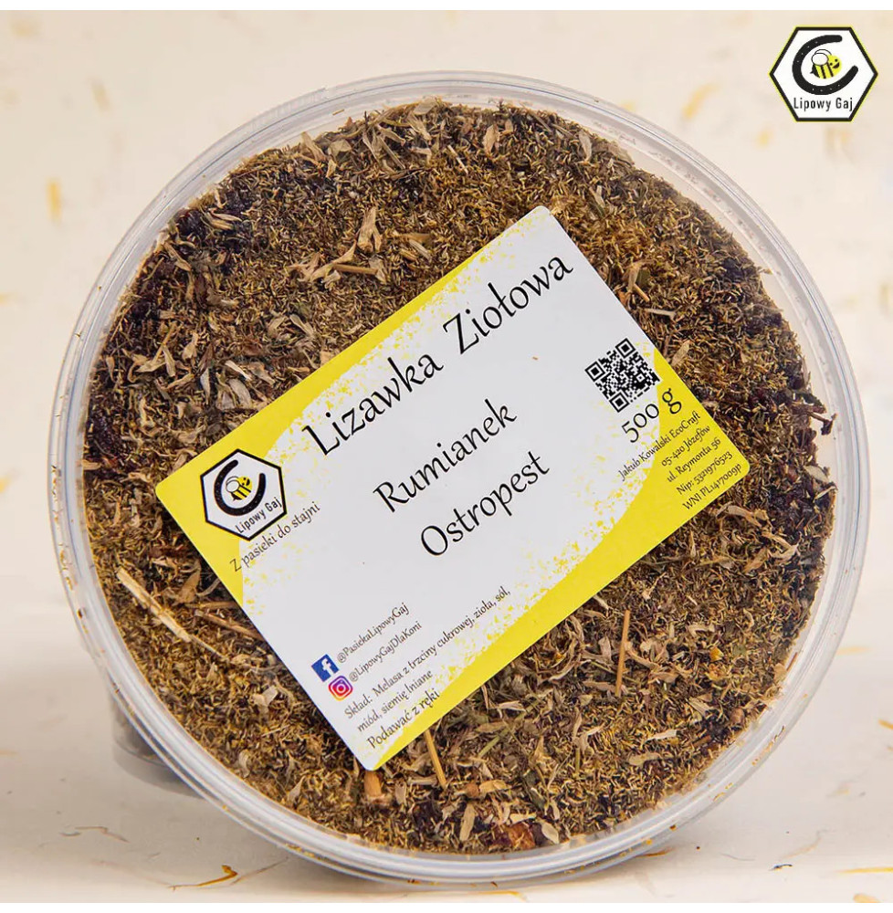 Lizawka Miodowo Ziołowa Rumianek Ostropest Lipowy Gaj