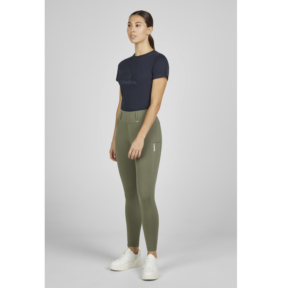 Legginsy Jeździeckie Flex Full Grip Classic Sports 25 Dusty Olive Eskadron