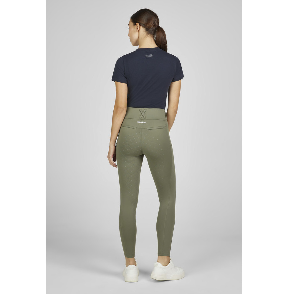 Legginsy Jeździeckie Flex Full Grip Classic Sports 25 Dusty Olive Eskadron