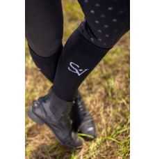 Podkolanówki Jeździeckie Black Savio