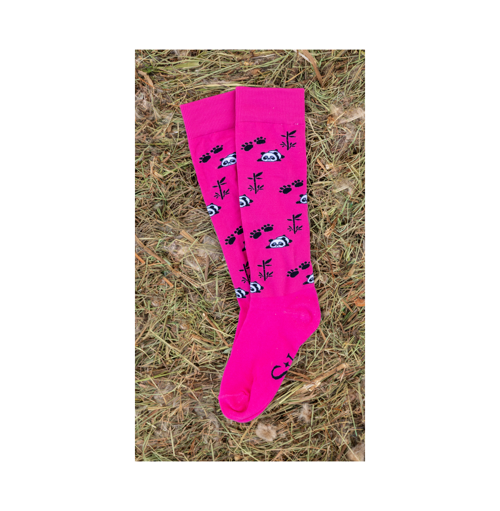 Podkolanówki jeździeckie Savio Pink Panda | HiHorse