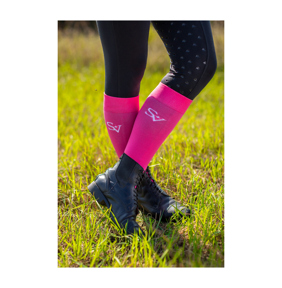 Podkolanówki Jeździeckie Pink Savio
