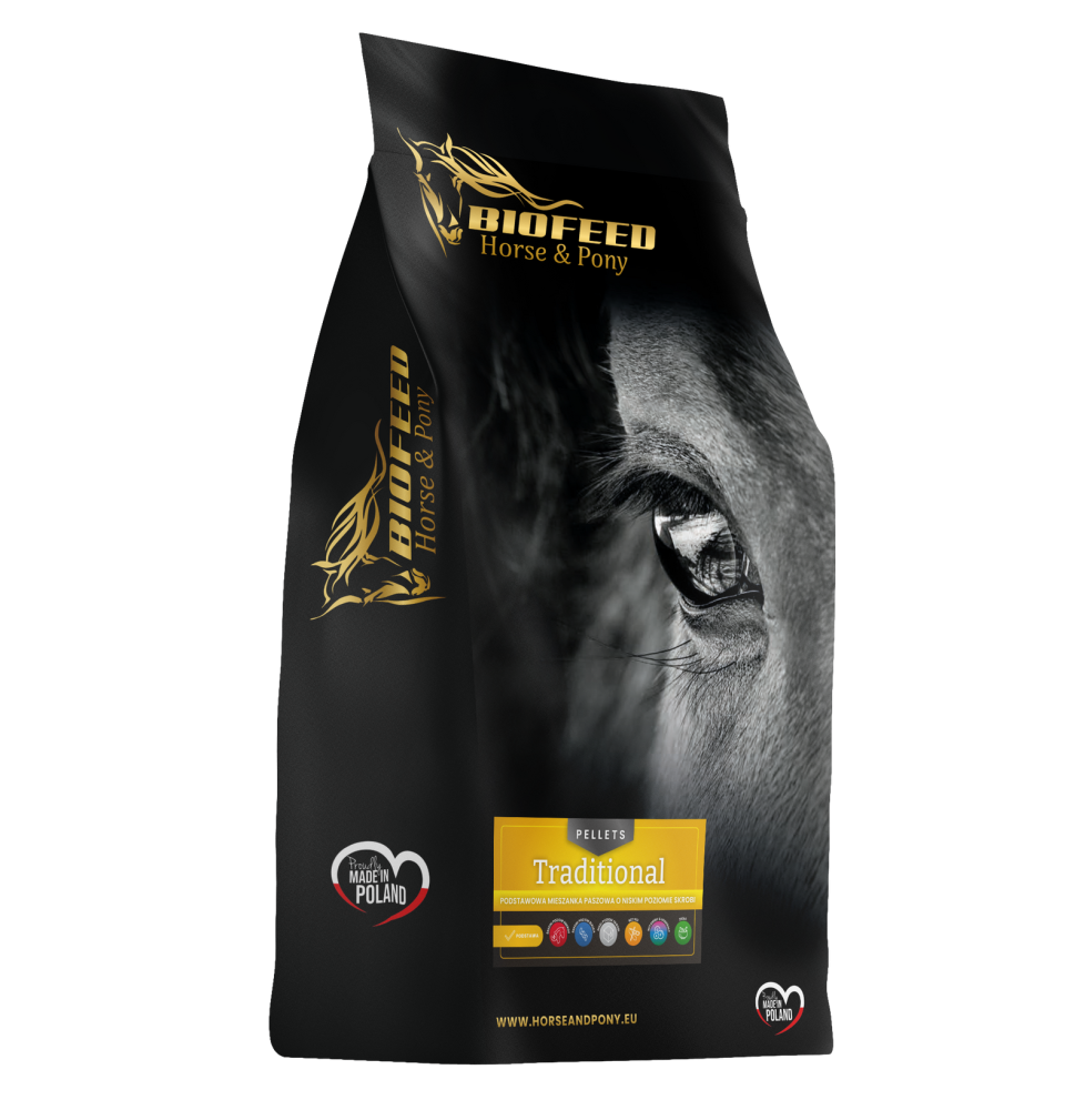 Pasza dla koni granulat Traditional Pellets BIOFEED Horse & Pony