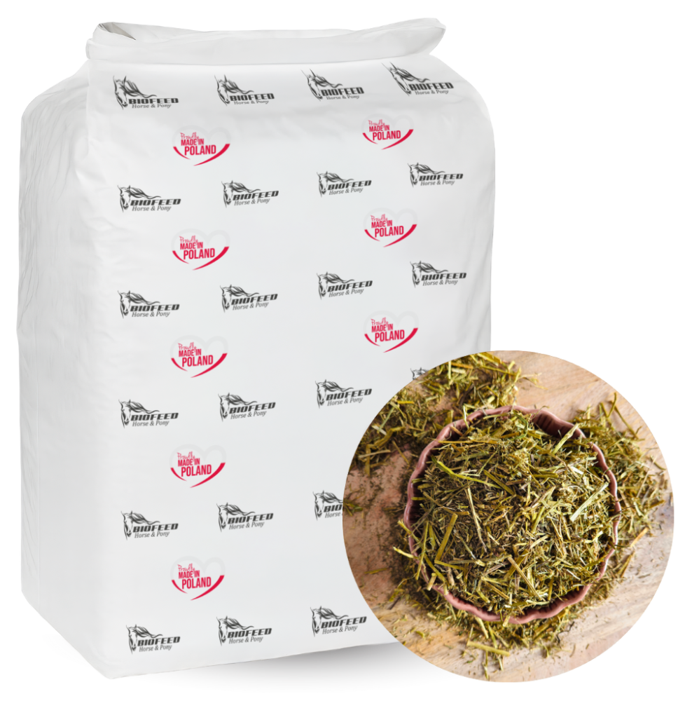 Sieczka z lucerny bez melasy Alfalfa with canola oil BIOFEED Horse & Pony