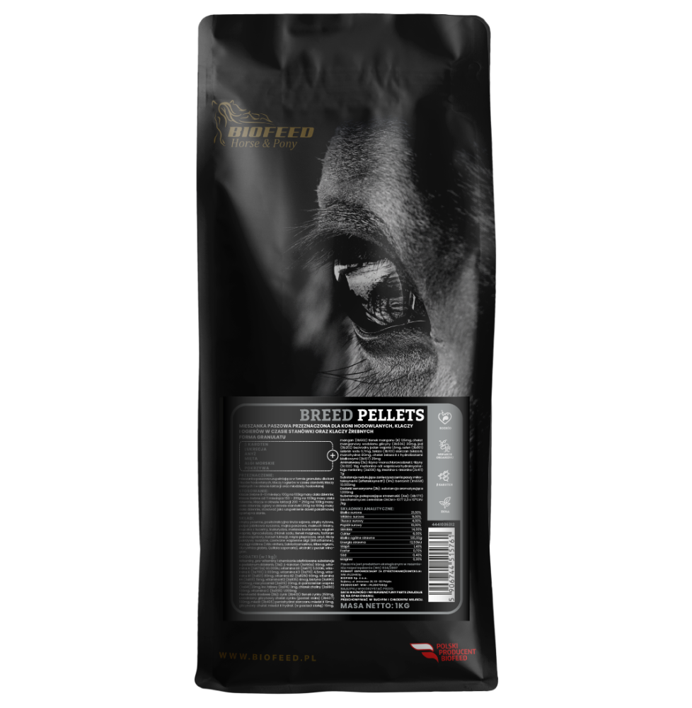 Breed Pellets 1 kg BIOFEED Horse & Pony