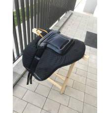 Pad do Jazdy na Oklep Czarny Skóra HiHorse