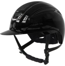 Kask Jeździecki Elite Polo Lakierowany Czarny Covalliero