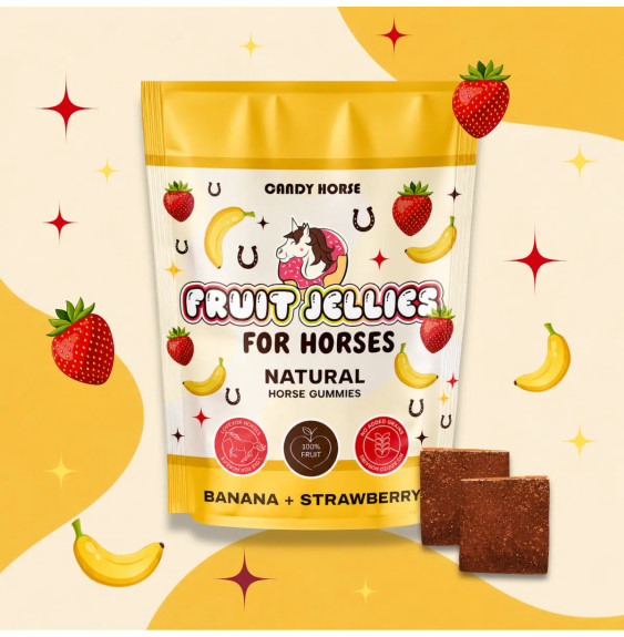 Żelki Owocowe Dla Koni Banan+Truskawka Camdy Horse