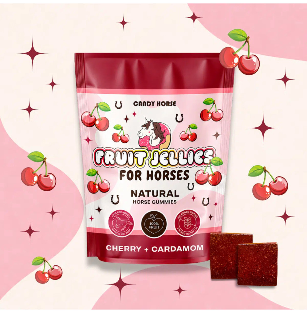Żelki Owocowe Dla Koni Wiśnia+Kardamon Candy Horse