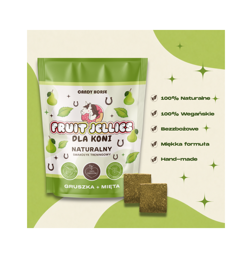 Żelki Owocowe Dla Koni Gruszka+Mięta Candy Horse