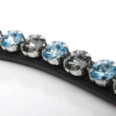 Naczółek Black Grey-Lightblue Diamond Kavalkade