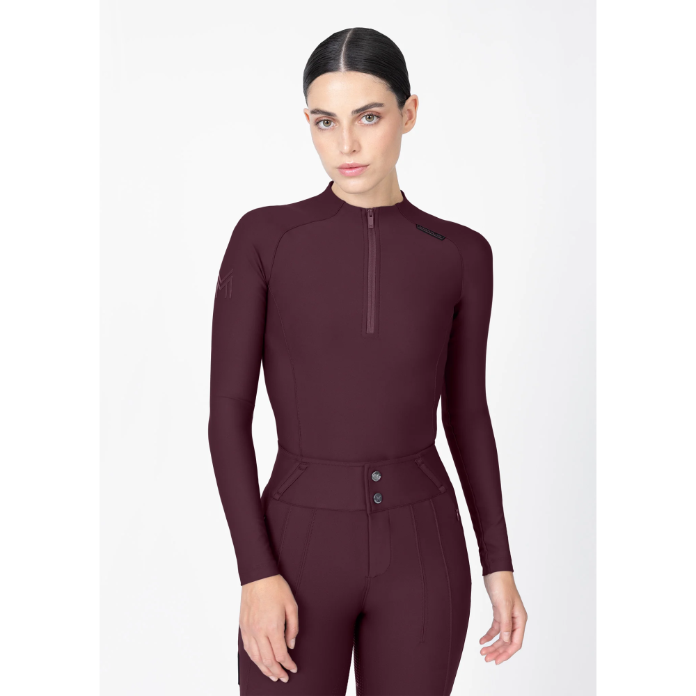 Bluzka z Długim Rękawem Origin (Burgundy) Maximilian Equestrian