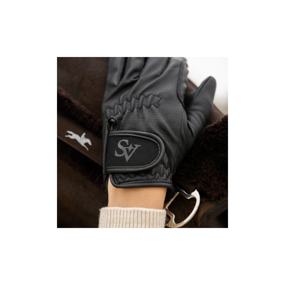Rękawiczki Black Grip Savio Equestrian | HiHorse