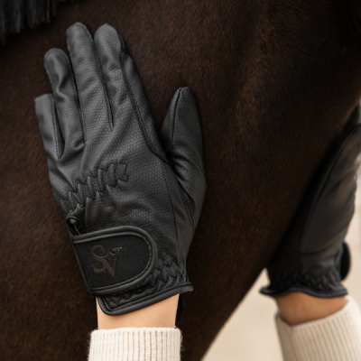 Rękawiczki Black Grip Savio Equestrian | HiHorse