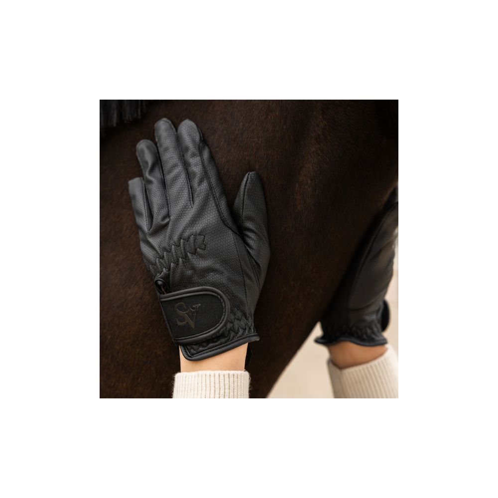 Rękawiczki Black Grip Savio Equestrian | HiHorse