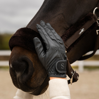 Rękawiczki Black Grip Savio Equestrian | HiHorse