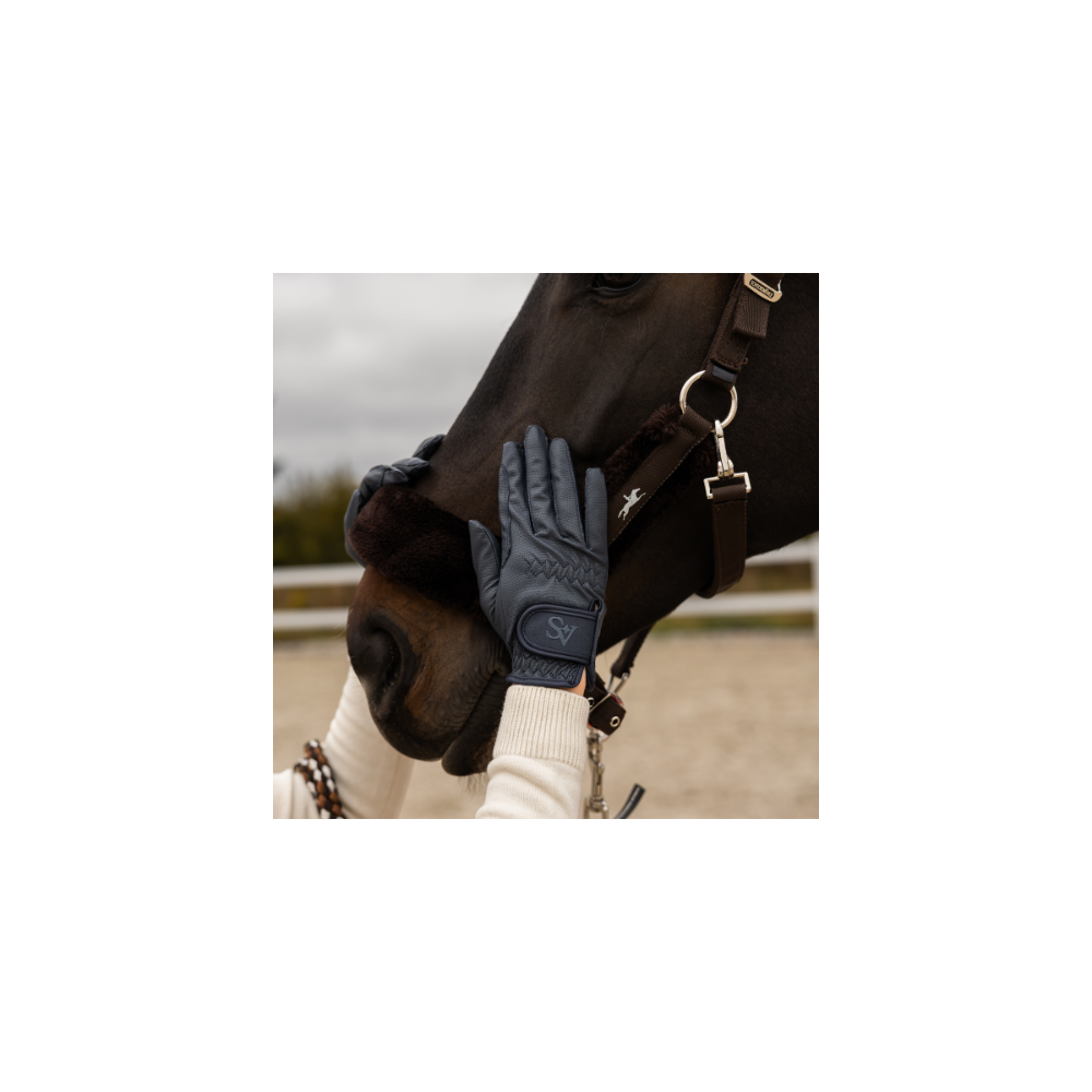 Rękawiczki Navy Grip SAVIO EQUESTRIAN | HiHorse