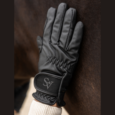 Rękawiczki Jeździeckie Zimowe SAVIO EQUESTRIAN | Czarne