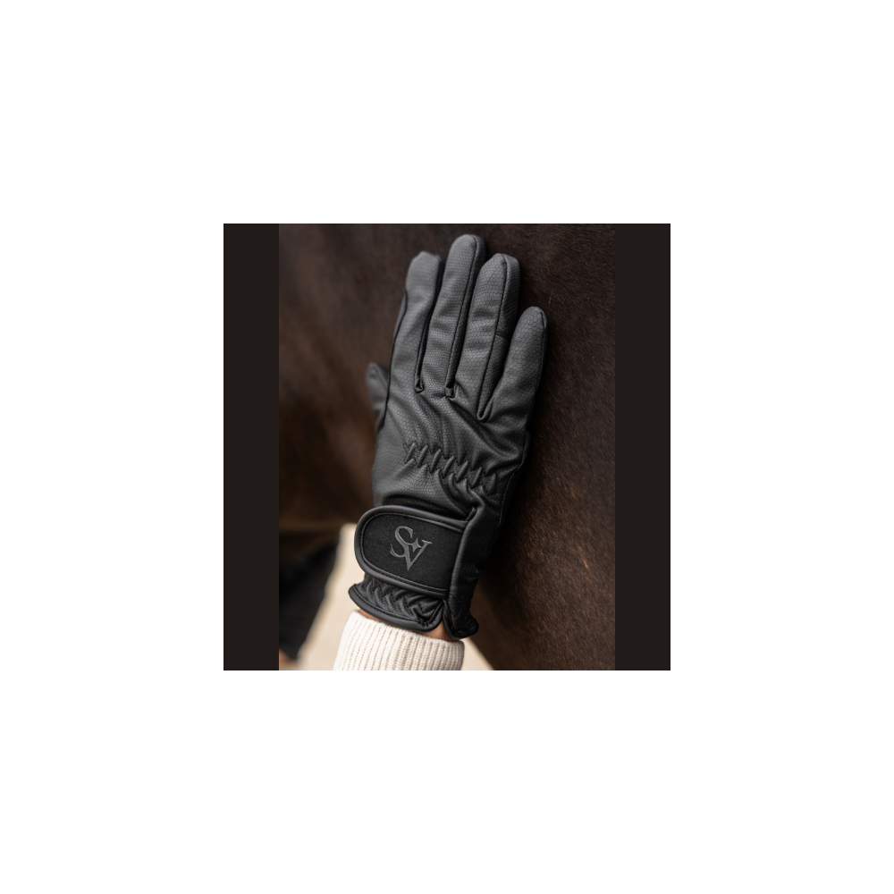 Rękawiczki Jeździeckie Zimowe SAVIO EQUESTRIAN | Czarne