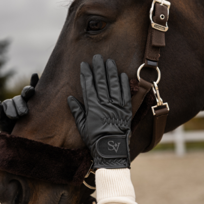 Rękawiczki Jeździeckie Zimowe SAVIO EQUESTRIAN | Czarne