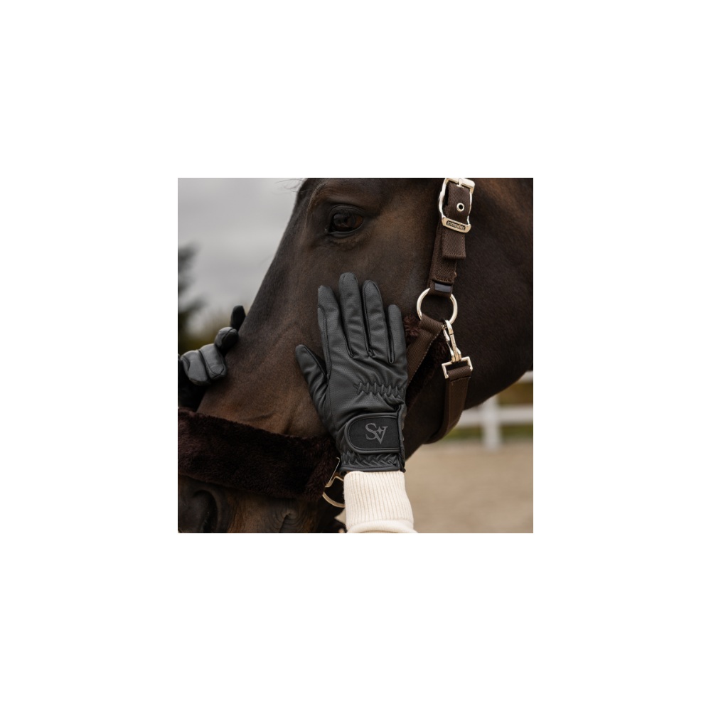 Rękawiczki Jeździeckie Zimowe SAVIO EQUESTRIAN | Czarne