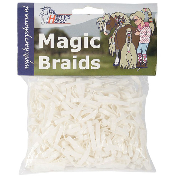 Silikonowe Kolorowe Gumki do Zaplatania Grzywy Magic Braids Harry's Horse