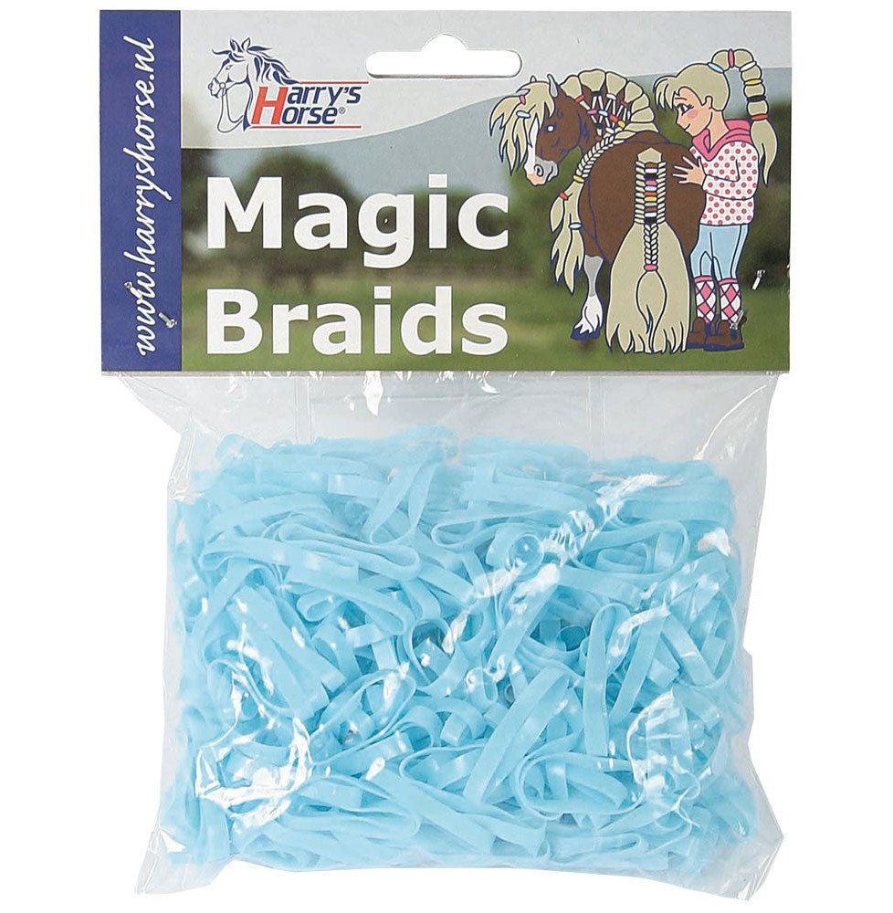 Silikonowe Kolorowe Gumki do Zaplatania Grzywy Magic Braids Harry's Horse
