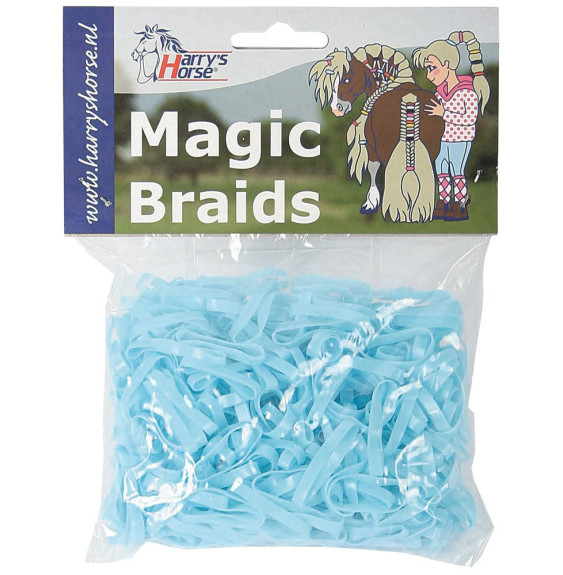 Silikonowe Kolorowe Gumki do Zaplatania Grzywy Magic Braids Harry's Horse