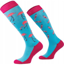 Podkolanówki Flamingi Niebieskie Comodo