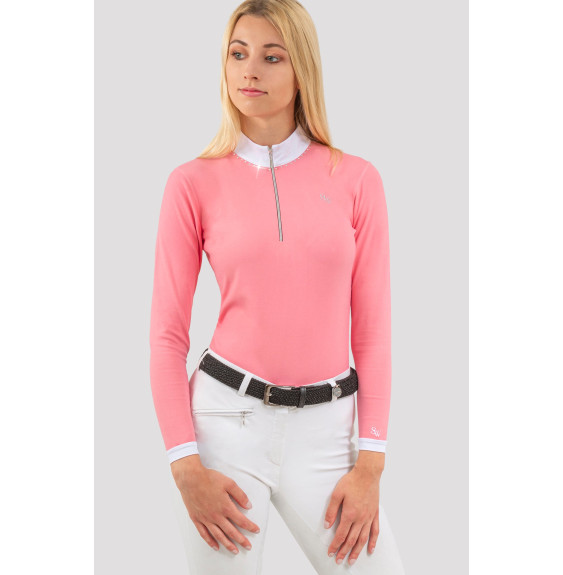 Koszula Konkursowa Premium Długi Rękaw z Kryształami Swarovski Silwear