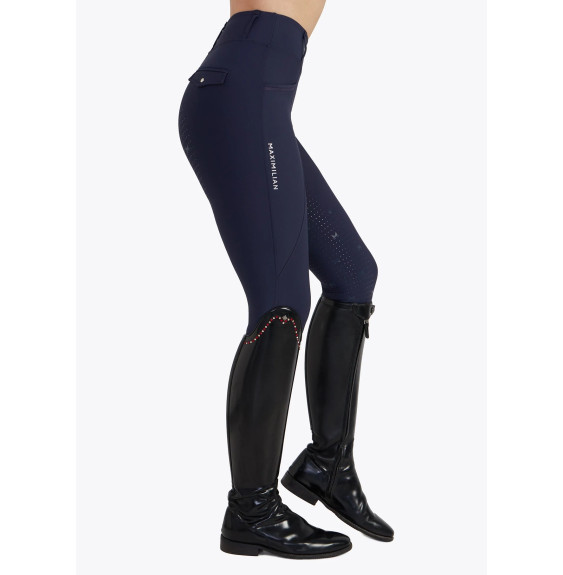 Legginsy Jeździeckie Pro Riding (Navy) Maximilian Equestrian