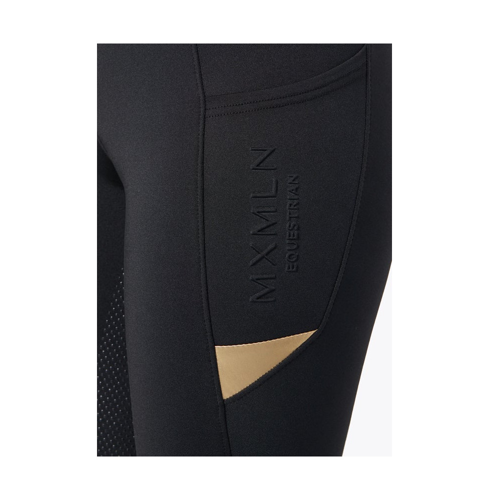 Legginsy Jeździeckie Tech Riding (Black/Gold) Maximilian Equestrian
