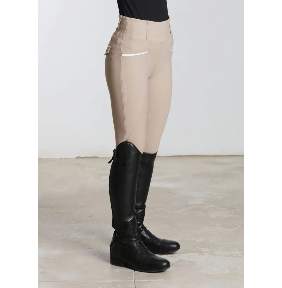 Młodzieżowe Legginsy Jeździeckie Pro Riding (Beige) Maximilian Equestrian