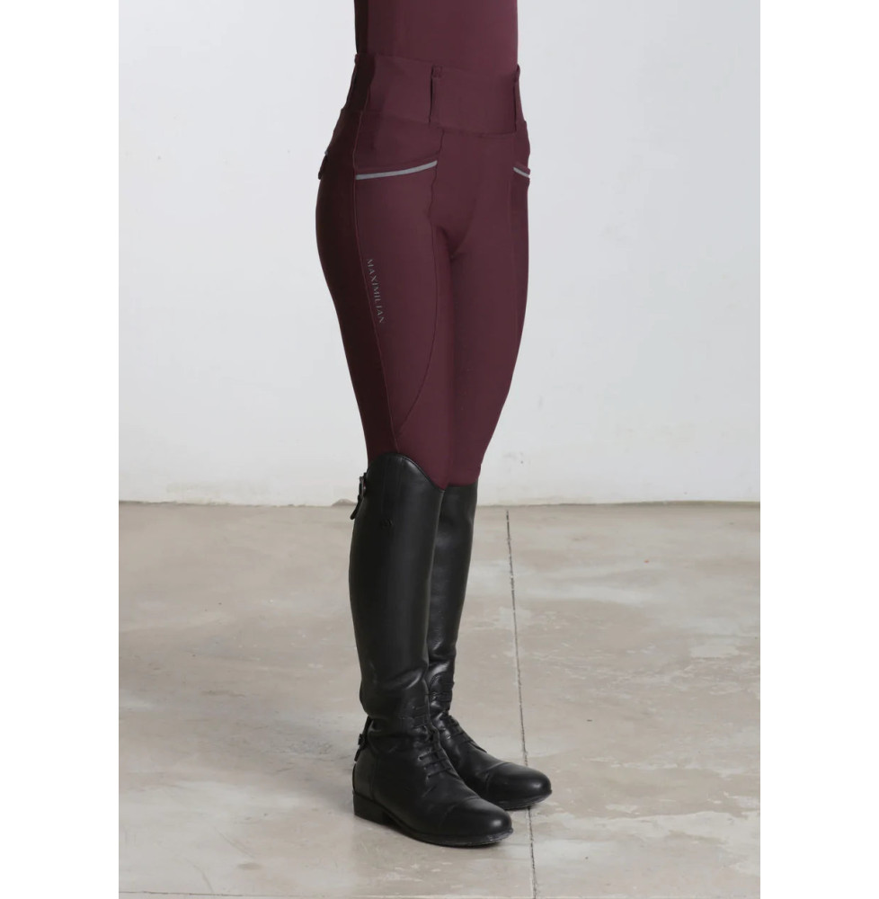 Młodzieżowe Legginsy Jeździeckie Pro Riding (Wine) Maximilian Equestrian
