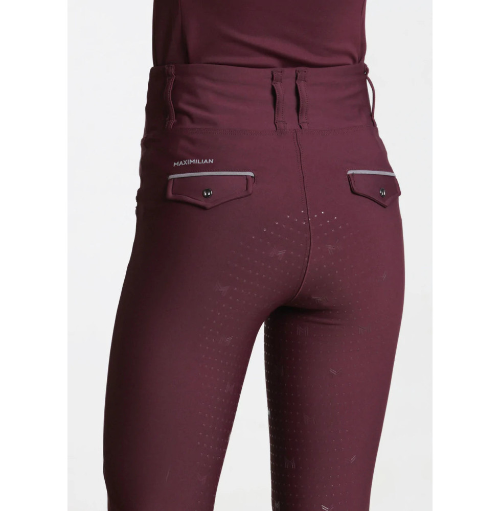 Młodzieżowe Legginsy Jeździeckie Pro Riding (Wine) Maximilian Equestrian