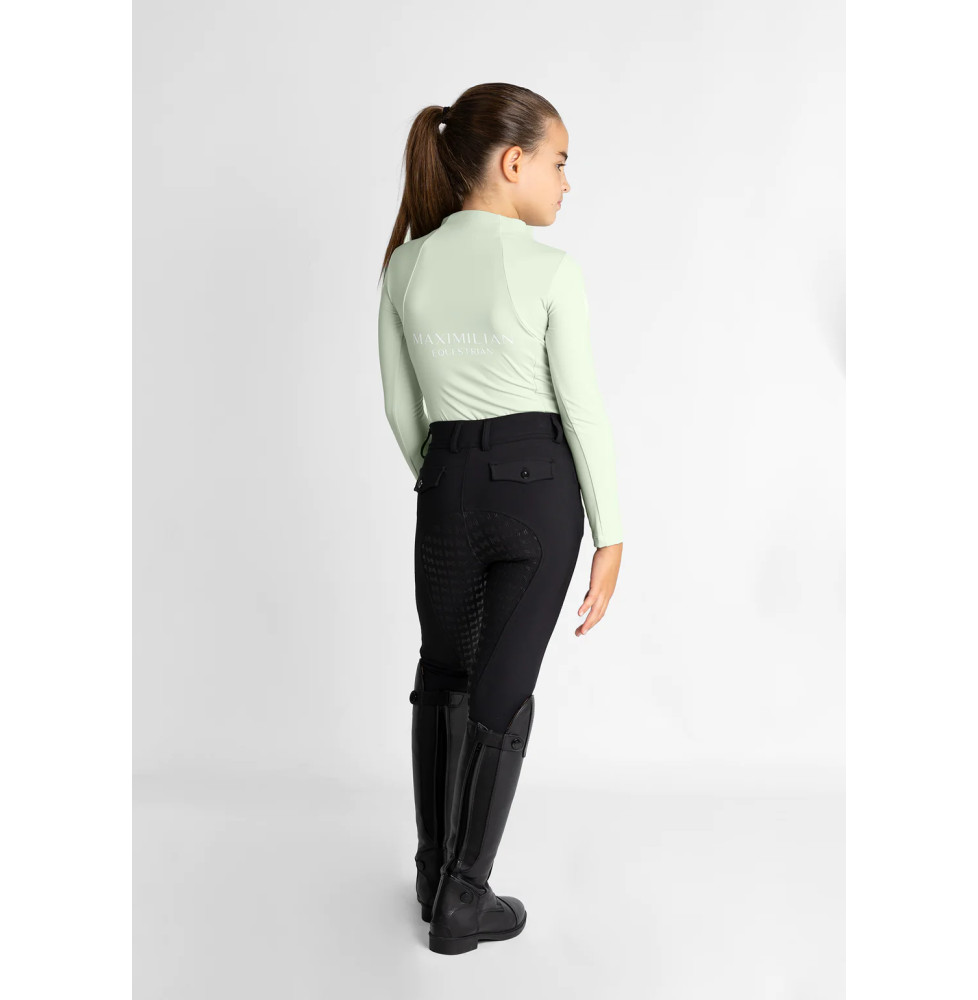 Młodzieżowa Bluzka z Długim Rękawem (Sage Green) Maximilian Equestrian