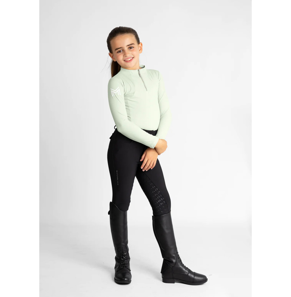 Młodzieżowa Bluzka z Długim Rękawem (Sage Green) Maximilian Equestrian